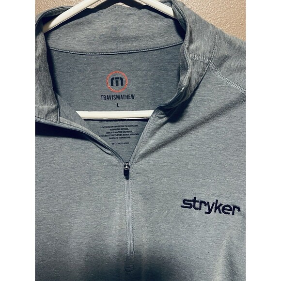 Travis Mathew Mens Long Sleeve 1/4 Q Zip Lightweight Golf Pullover Size Large XL - Picture 4 of 8